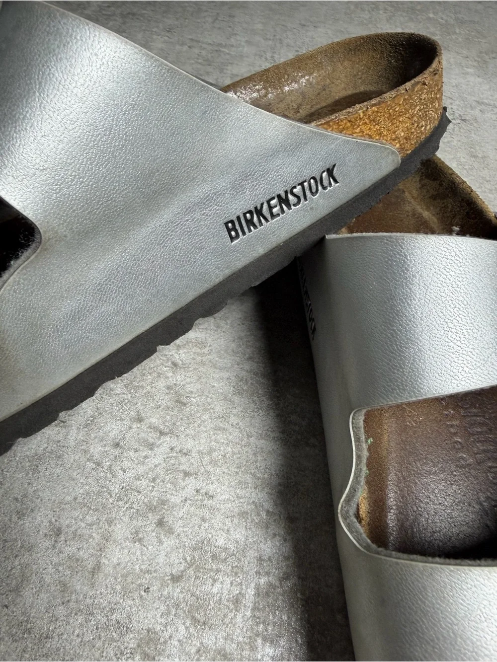Birkenstock Arizona women Silver Two-Strap Sandal